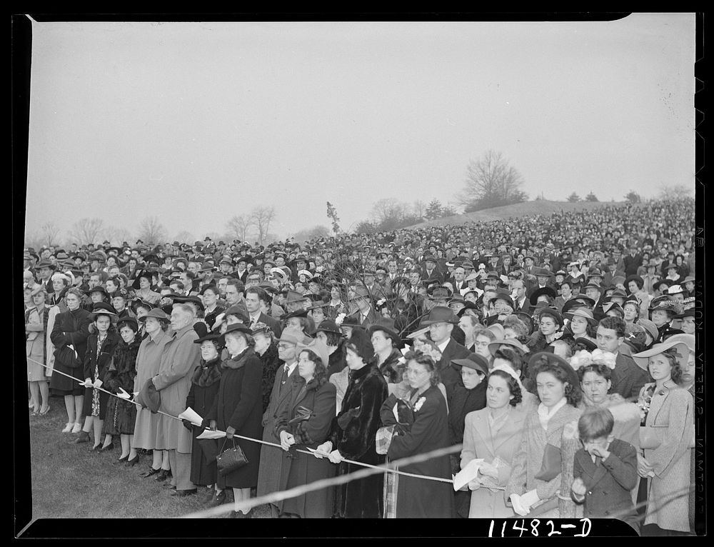 Washington, D.C. People attending New York Avenue Presbyterian church Easter sunrise service at Fort Lincoln Heights on…