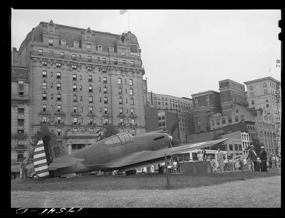 National Defense exhibit on Commerce Square. Washington, D.C.. Sourced from the Library of Congress.