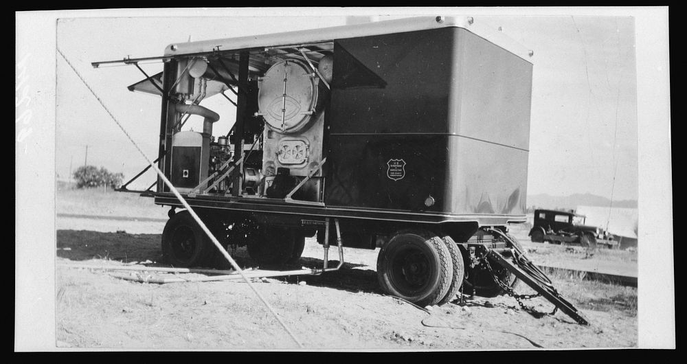 Shafter, California. Shower unit at the Farm Security Administration camp for migratory workers. Sourced from the Library of…