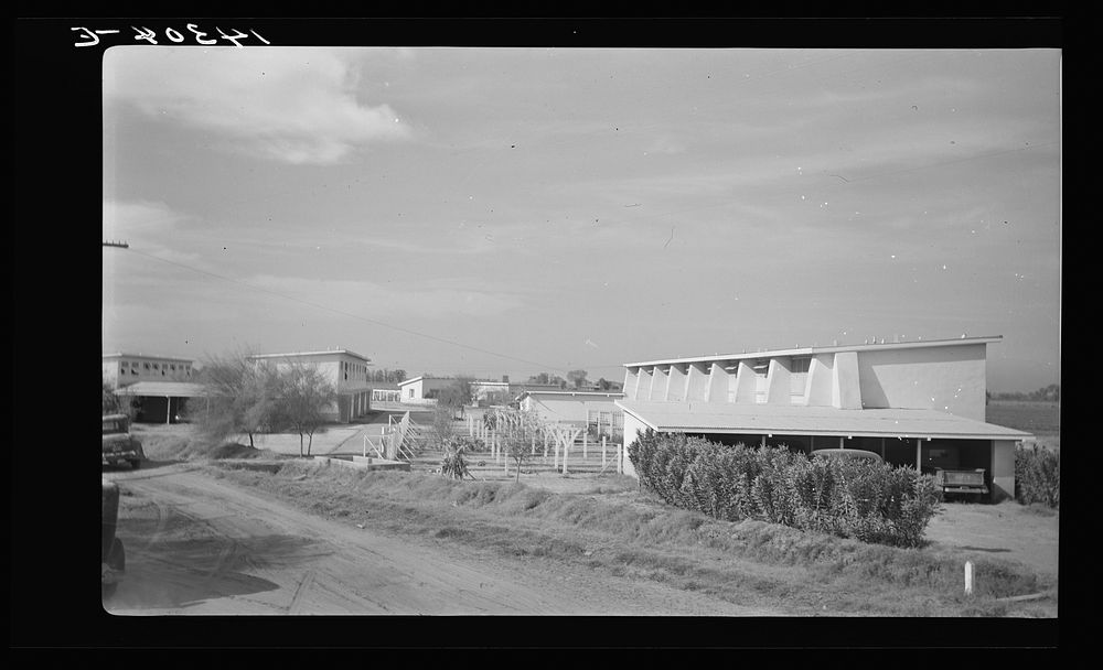 Apartment buildings. Chandler tract, Arizona. Sourced from the Library of Congress.