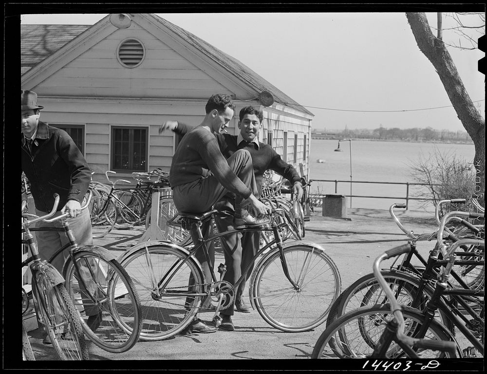 [Untitled photo, possibly related to: Bicycles for rent. Washington, D.C.]. Sourced from the Library of Congress.
