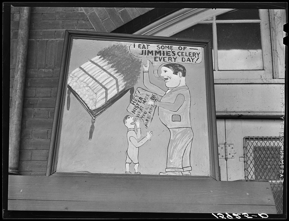 Sign in wholesale market. Washington, D.C.. Sourced from the Library of Congress.