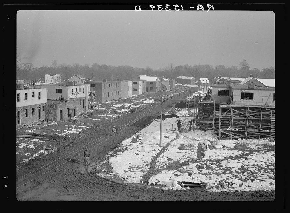 Construction on the Greenhills project. Ohio. Sourced from the Library of Congress.