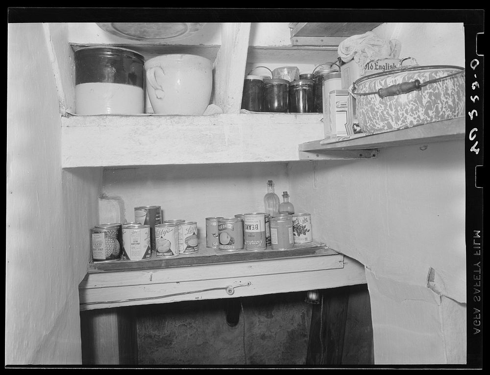 Lancaster County, Pennsylvania. Canned goods for an emergency on the Enos Royer farm. Sourced from the Library of Congress.
