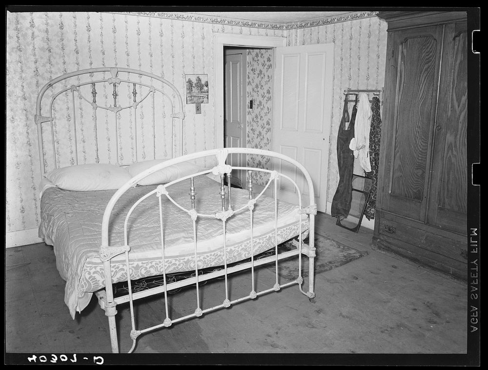 Tolland County, Connecticut. Mr. and Mrs. Schneider's bedroom. Sourced from the Library of Congress.