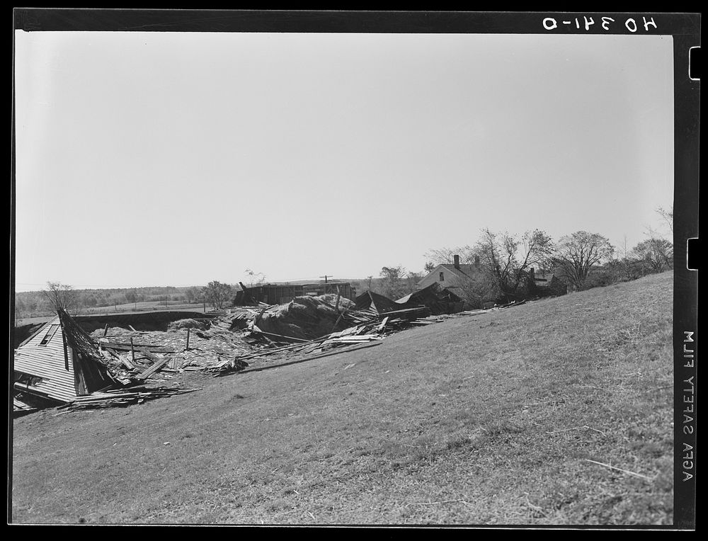 Worcester (vicinity), Massachusetts. Wreckage left by a New England hurricane. Sourced from the Library of Congress.