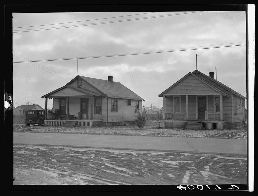 Autoworkers' houses. These houses rent for twenty-five to thirty dollars and have stoves, but water is drawn from a…