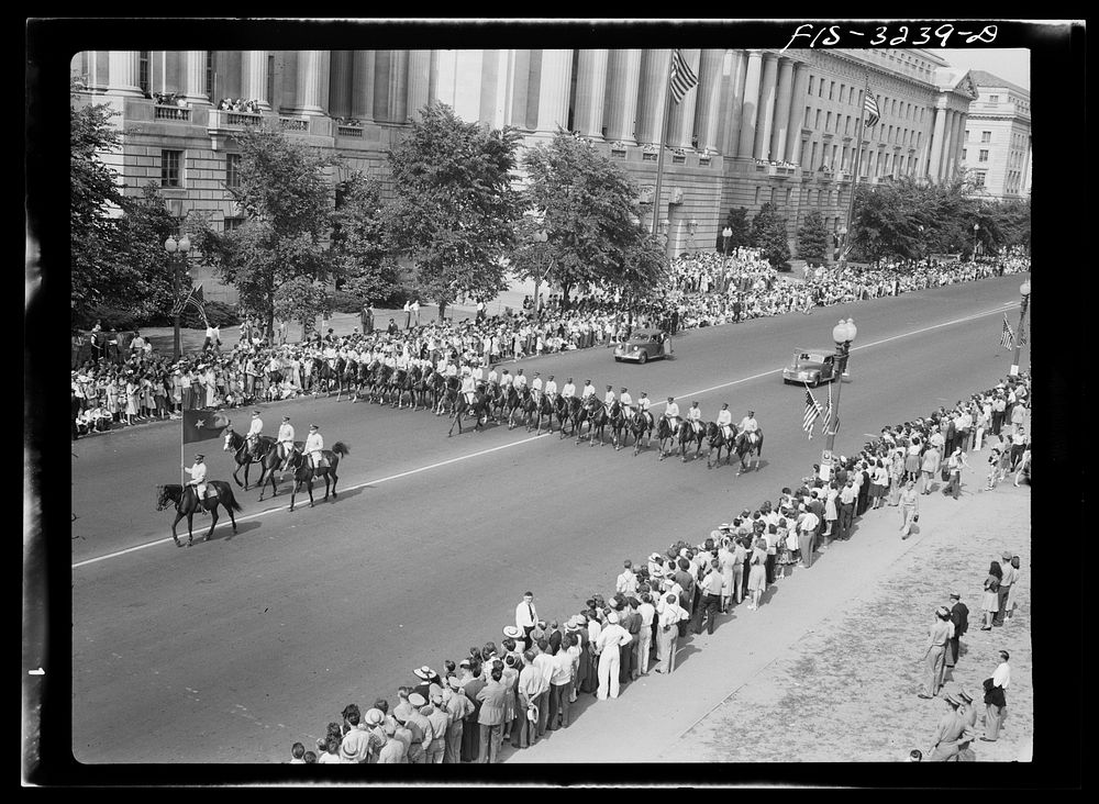 Washington, D.C. Colored troops at the Memorial Day parade. Sourced from the Library of Congress.