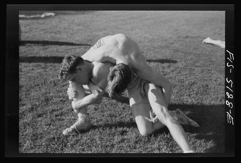 U.S. Naval Academy, Annapolis, Maryland. Wrestling. Sourced from the Library of Congress.