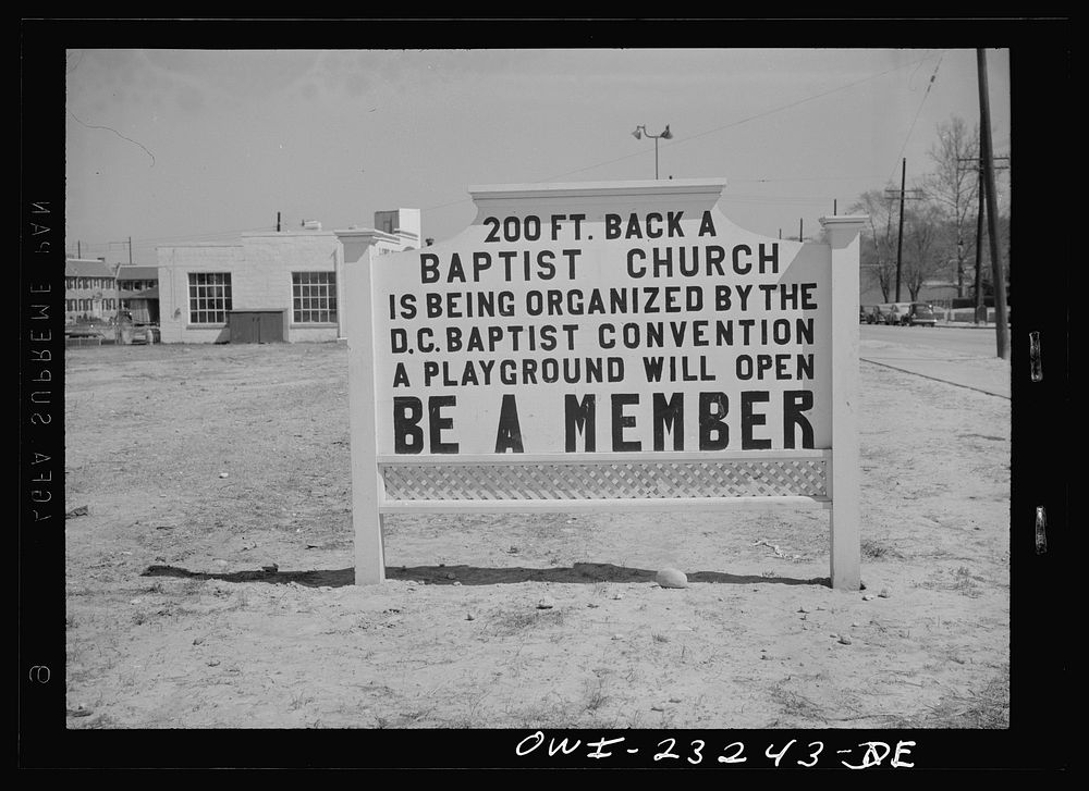 Washington, D.C. Sign in the 3700 block of Minnesota Avenue, Southeast. Sourced from the Library of Congress.