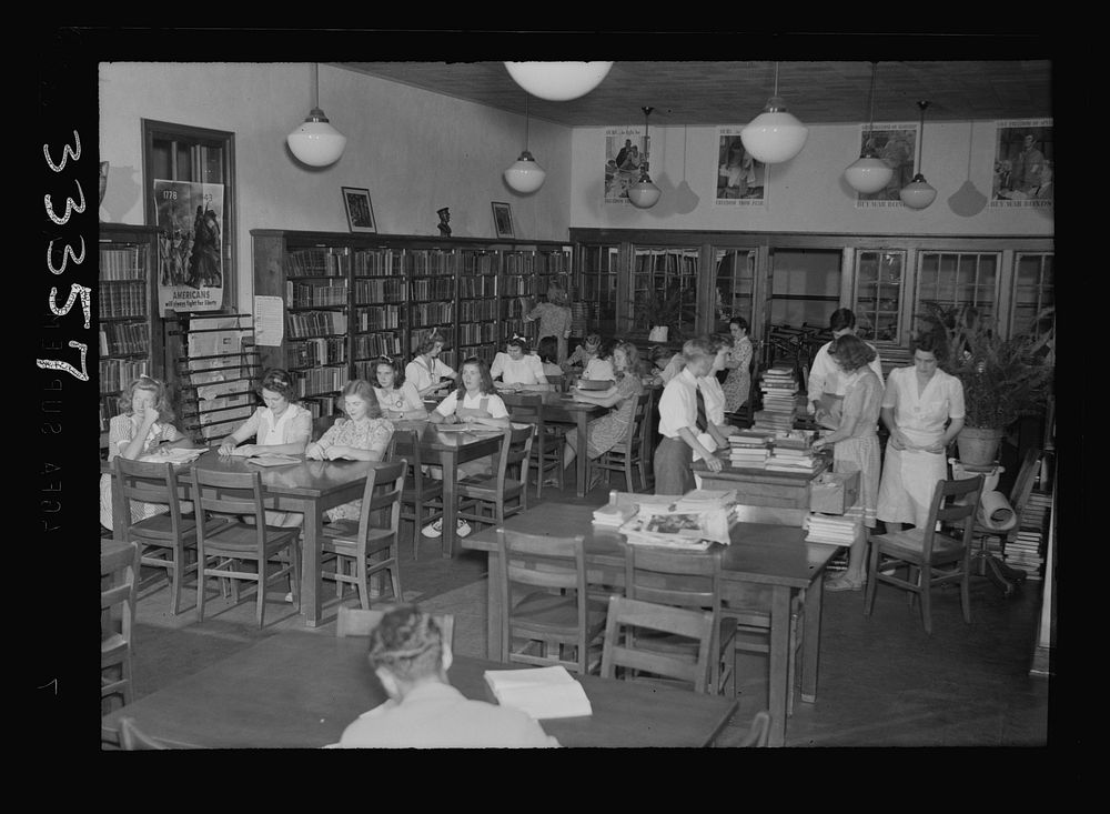 Keysville, Virginia. Randolph Henry High School. The library. The state pays half of the cost of the library, the local…