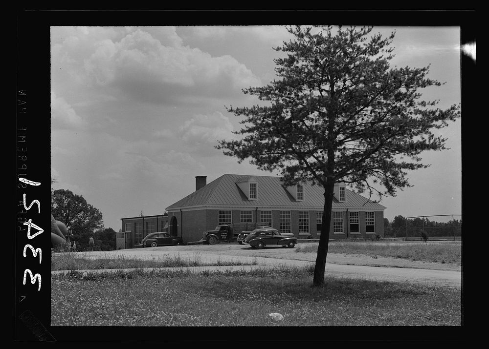 [Untitled photo, possibly related to: Keysville, Virginia. Randolph Henry High School. Shop building where boys learn…
