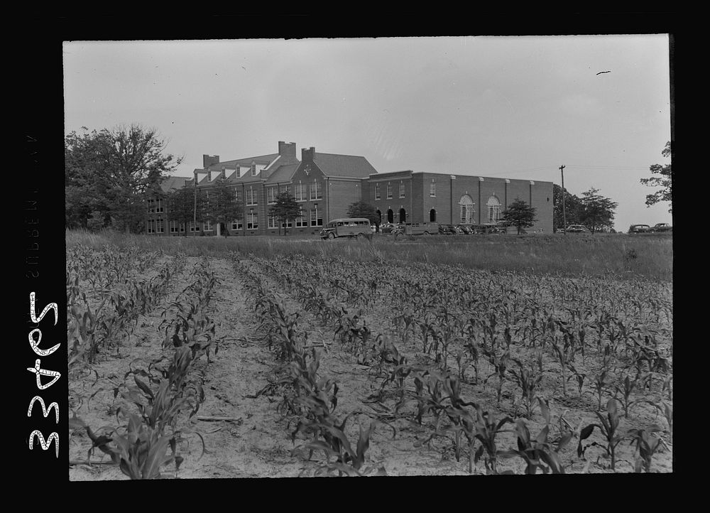 Charlotte County, Virginia. Central High School buildings. Sourced from the Library of Congress.
