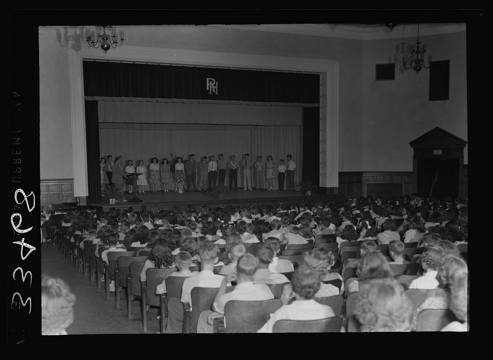 [Untitled photo, possibly related to: Charlotte Court House, Virginia. Central High School. Combination gym and auditorium…