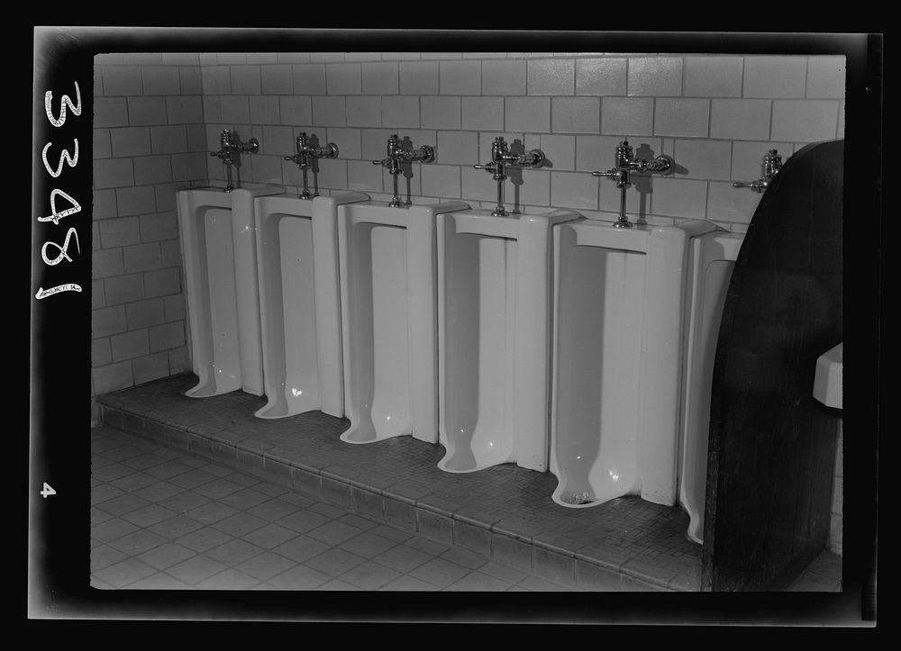 Keysville, Virginia. Randolph Henry High School. Lavatory facilities. Sourced from the Library of Congress.