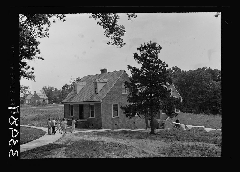 Keysville, Virginia. Randolph Henry High School. Home economics cottage where girls learn to keep house, cook and sew.…