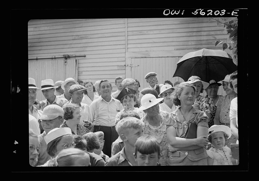 West Danville, Vermont. Crowd at a farm auction. Sourced from the Library of Congress.