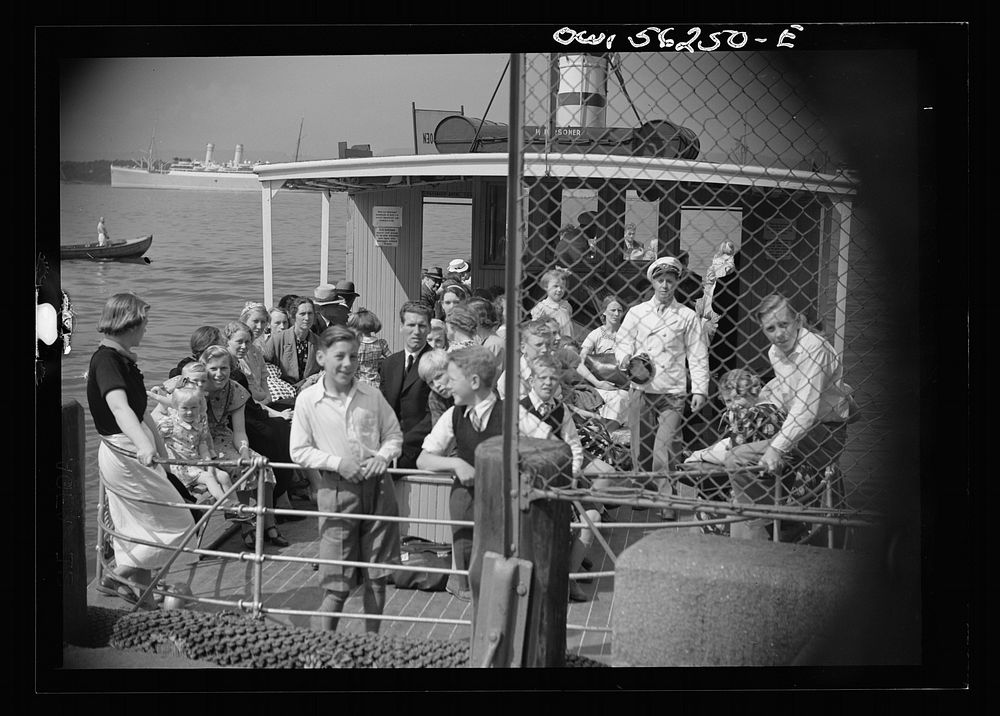 Olso, Norway. Stern deck of a small ferryboat in the harbor. Sourced from the Library of Congress.