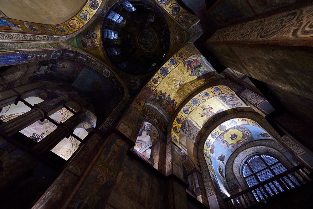 St. Sophia's cathedral ceilings, Kyiv, Ukrain. Free public domain CC0 photo.