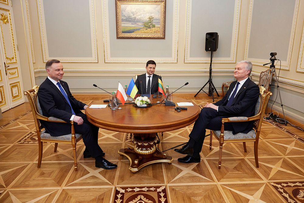 President of Ukraine meets with the Presidents of Lithuania and Poland in Kyiv.