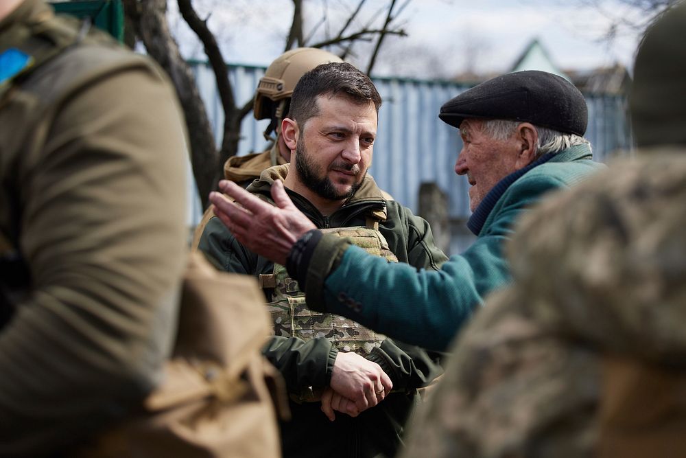 Volodymyr Zelenskyy Visited Bucha. April 