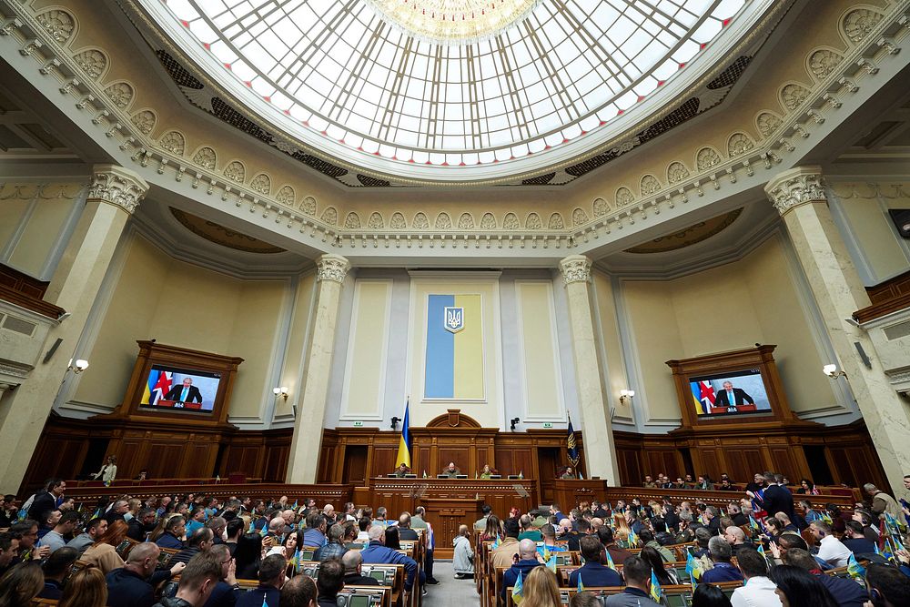 Speech by President of Ukraine Volodymyr Zelenskyy in the Verkhovna Rada.