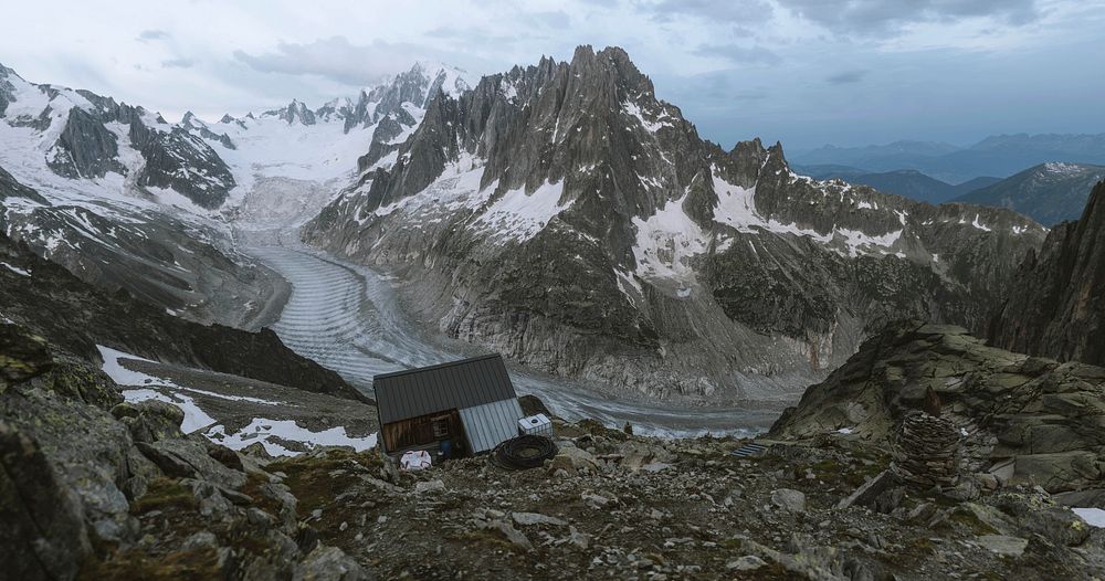 House in solitude on Chamonix Alps in France