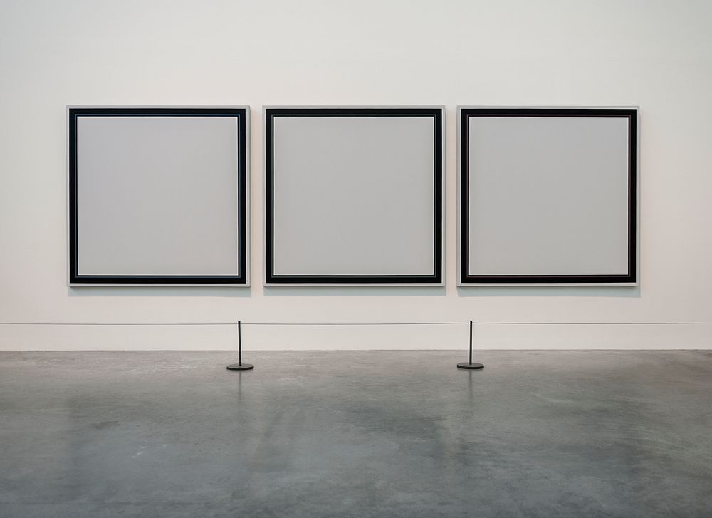 Empty frames at a gallery
