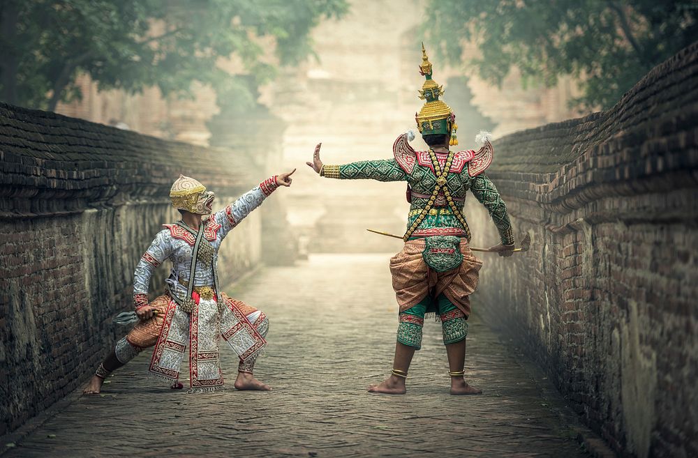 Traditional Khon dance. Free public domain CC0 photo.