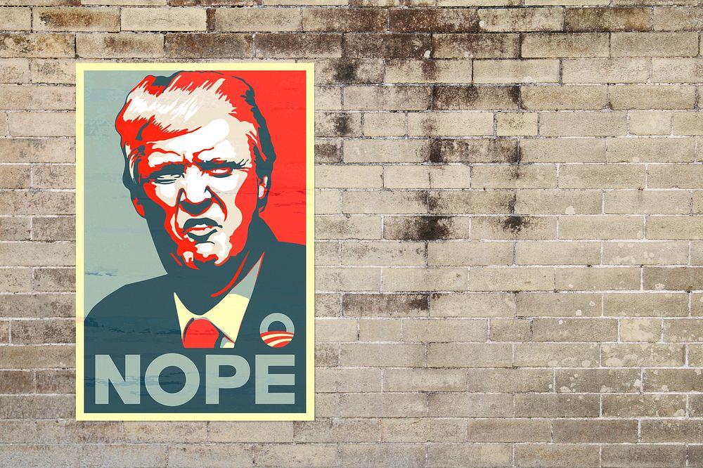 Donald Trump, 2016 presidential campaign poster. USA - 03/25/2017