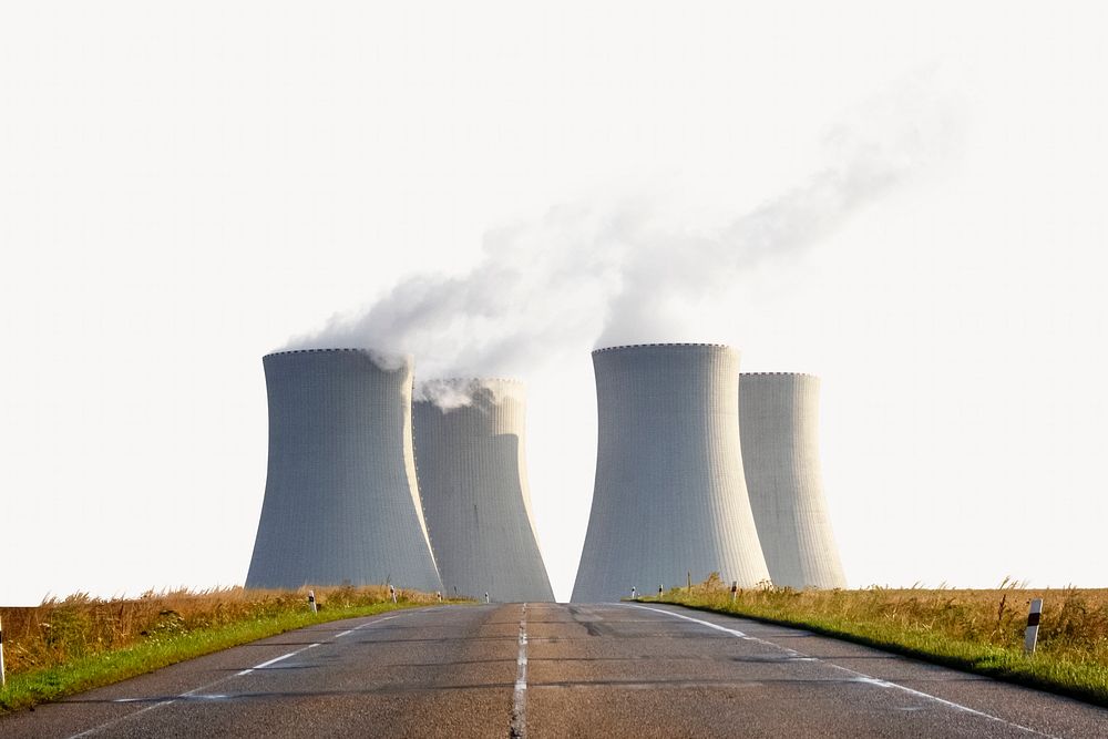 Nuclear power plant border background
