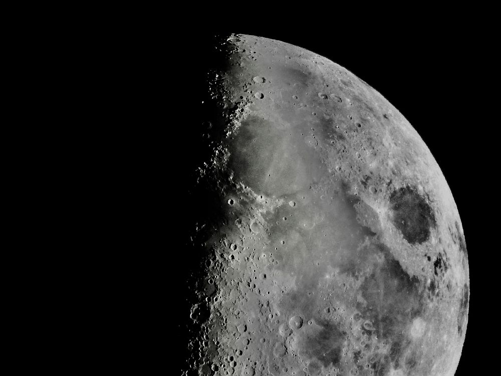Moon in the night sky photo , free public domain CC0 image.