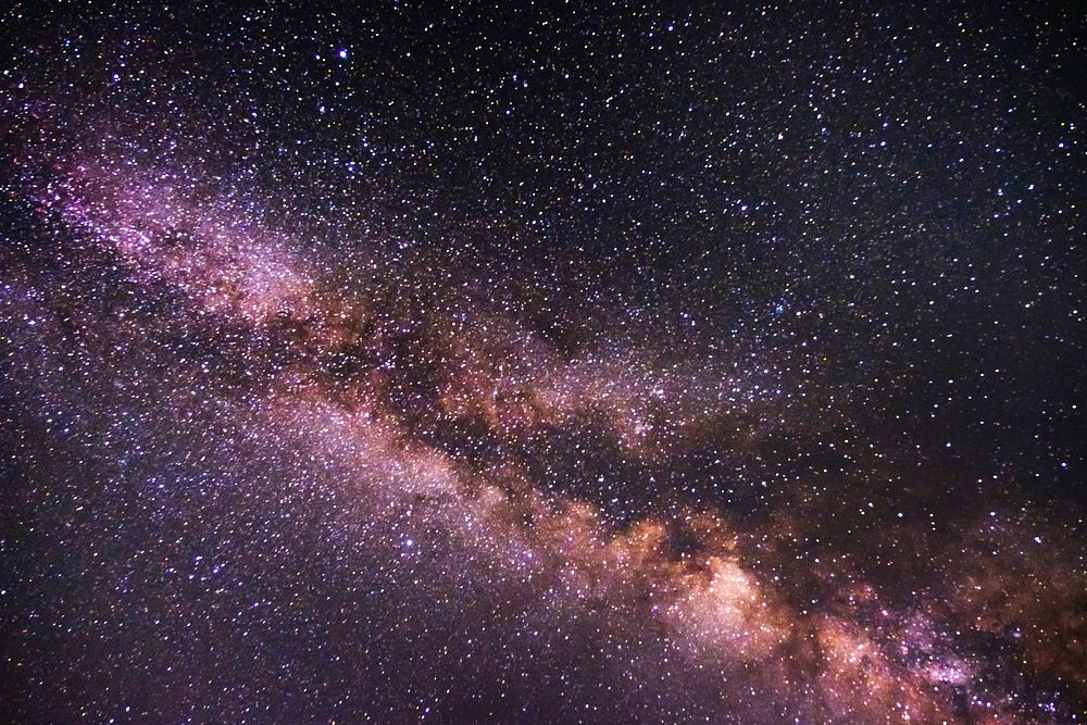 Galaxy starry night sky background, free public domain CC0 photo.