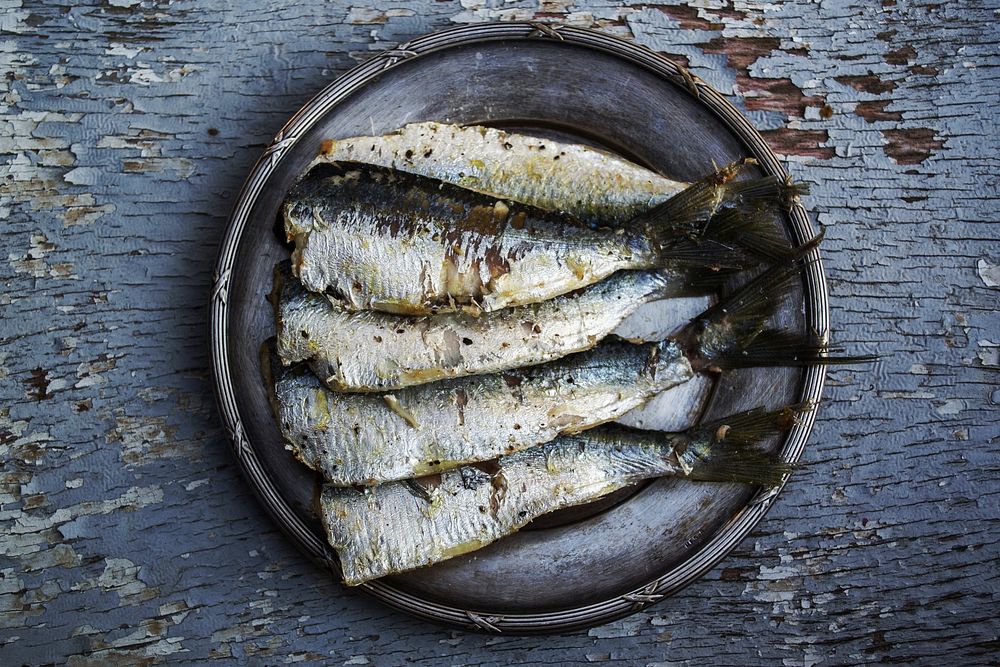 Free fish with herbs image, public domain food CC0 photo.