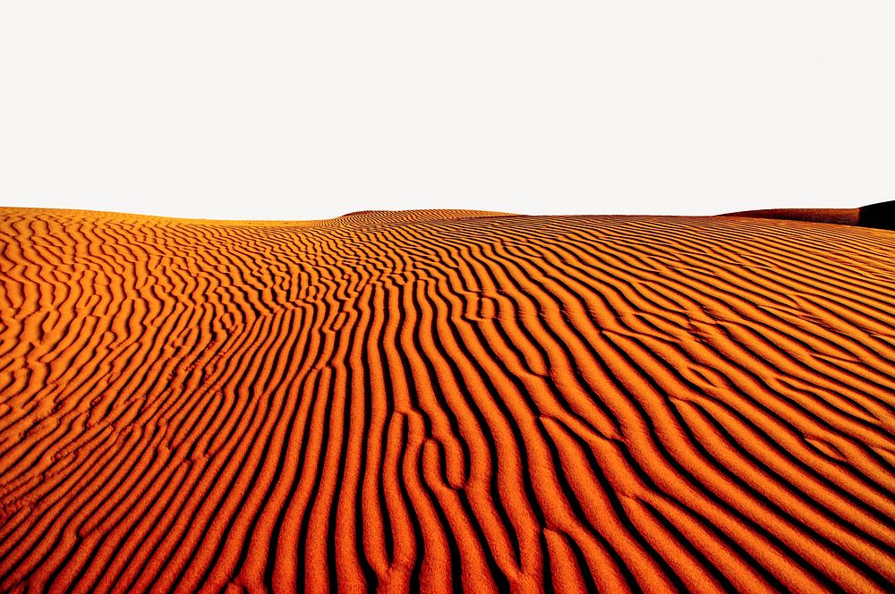 Orange desert border, nature background psd