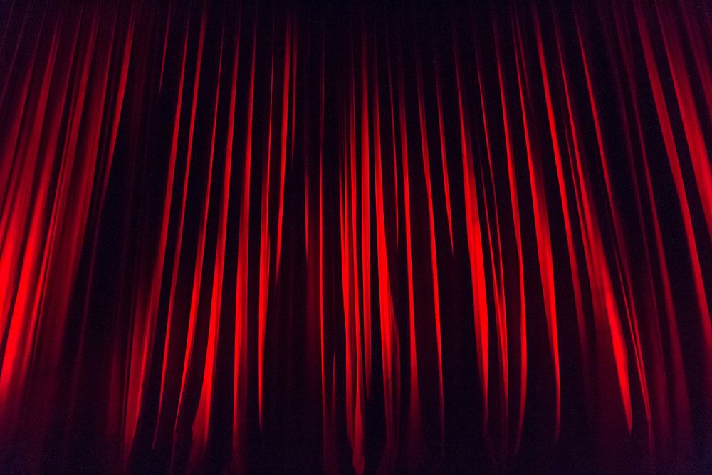 Free red show curtains image, public domain art CC0 photo.