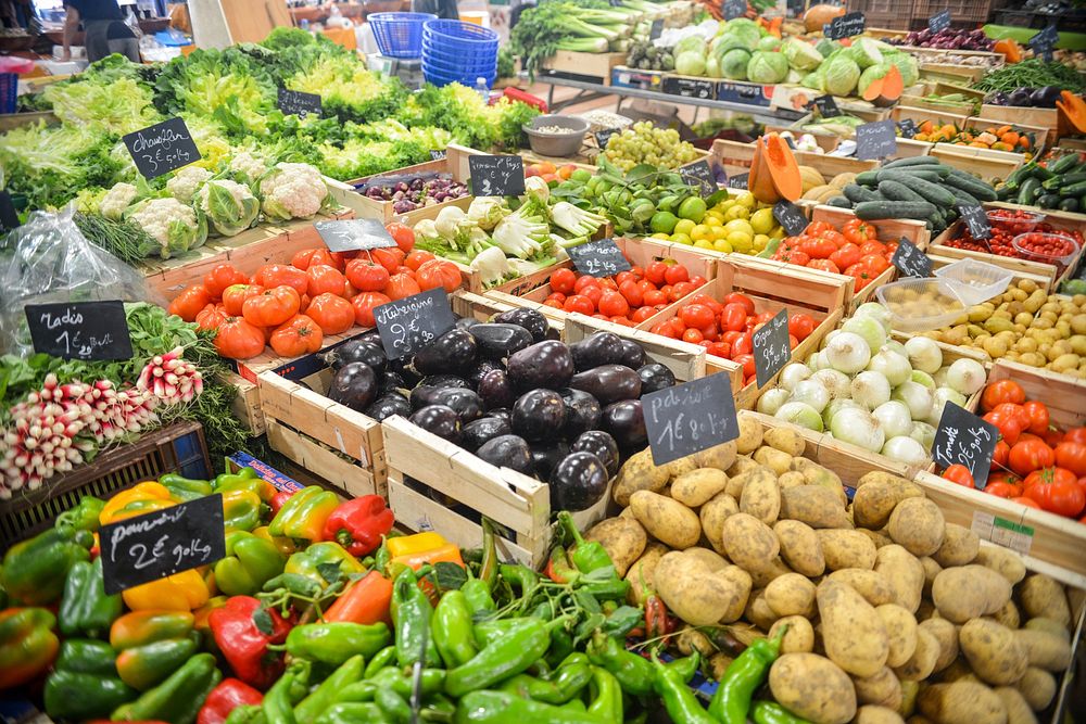 Free image of fresh vegetables, food market, public domain CC0 photo.