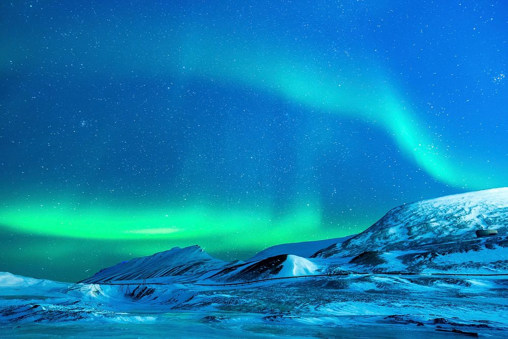 Free arctic northern lights image, public domain travel CC0 photo.