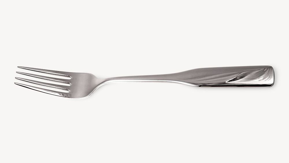 Fork collage element, cutlery design psd