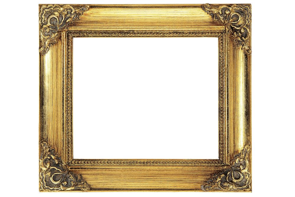 Gold picture frame, free public domain CC0 photo.