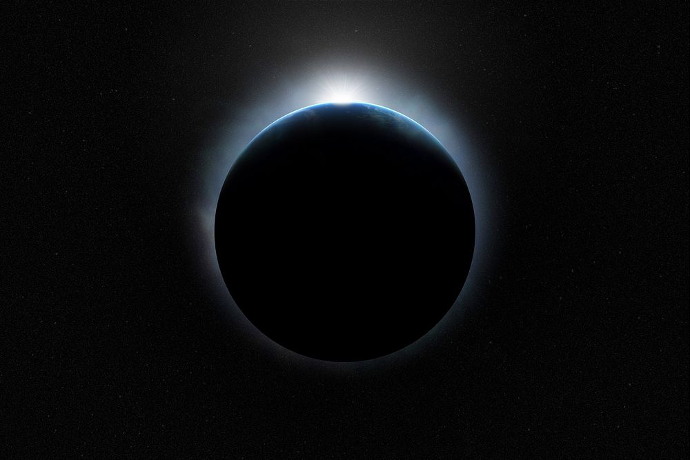 Free moon eclipse image, public domain night sky CC0 photo.