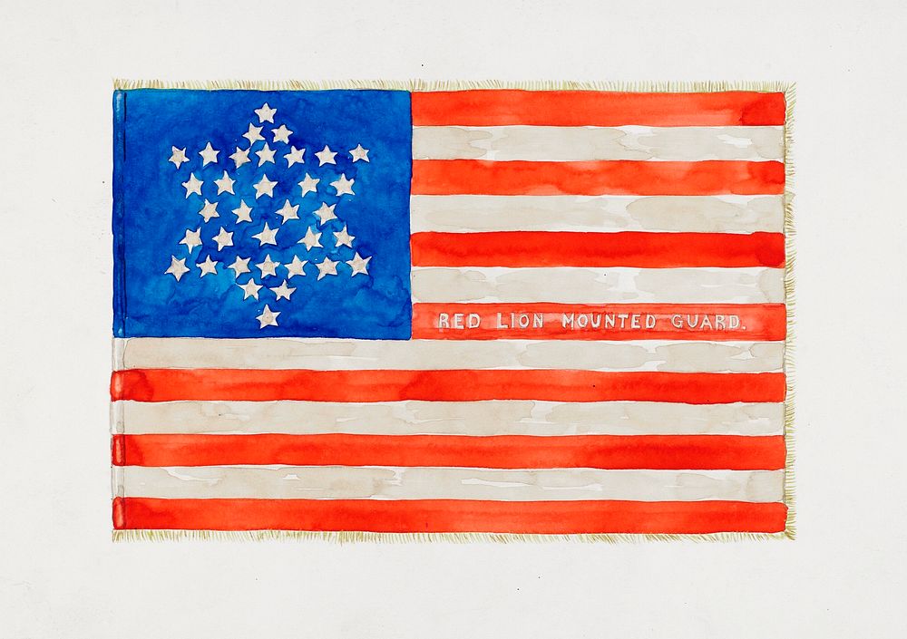 Flag: Civil War (ca. 1936) by Edward Grant. Original from The National Gallery of Art. Digitally enhanced by rawpixel.