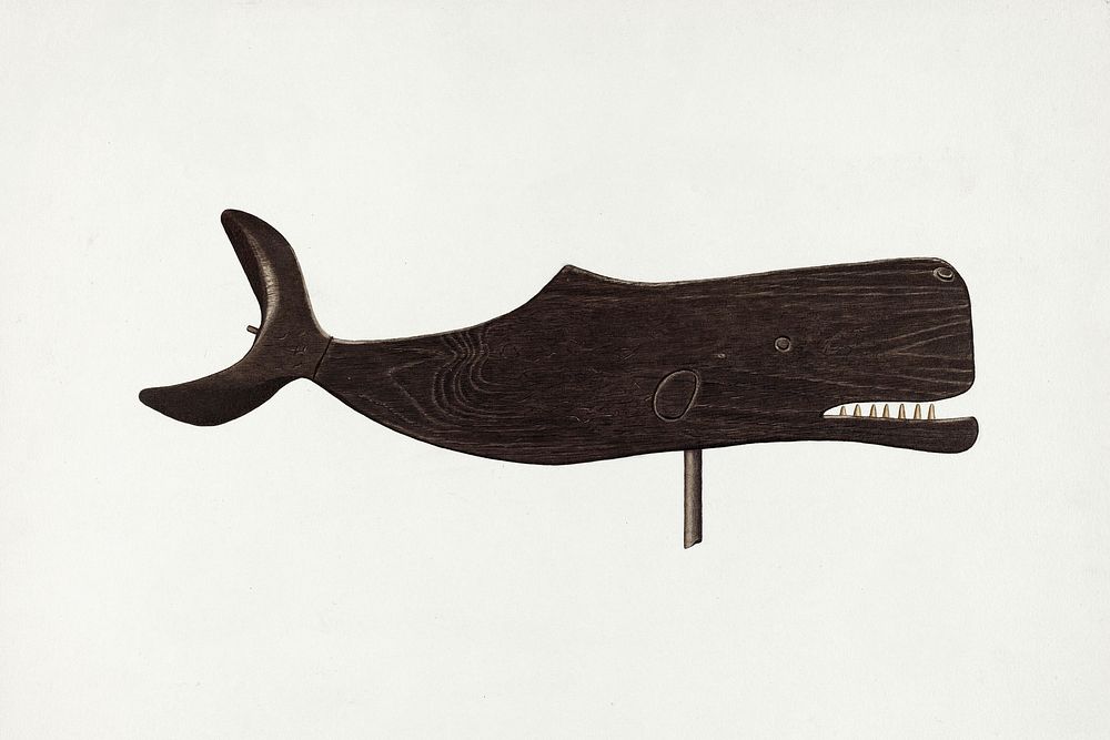 Whale Weather Vane (ca. 1939) by Albert Ryder. Original from The National Gallery of Art. Digitally enhanced by rawpixel.