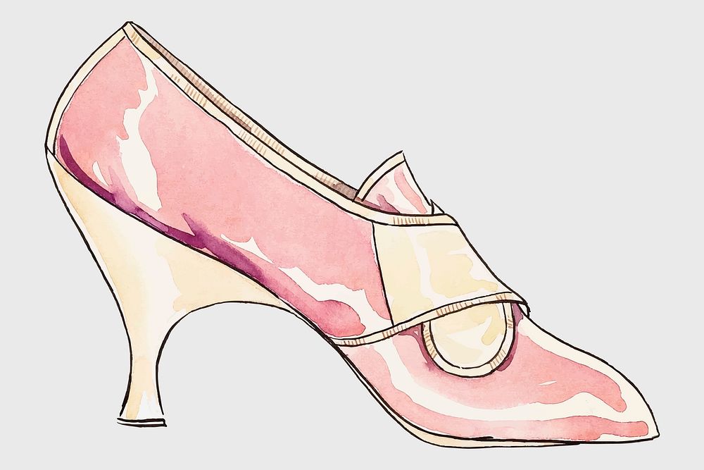 Pink high heel vector, remix from artwork by Lillian Causey