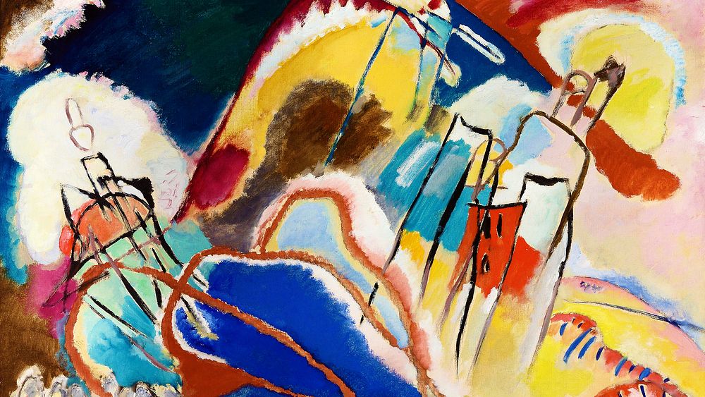 Kandinsky wallpaper, abstract background, Improvisation No. 30 famous painting