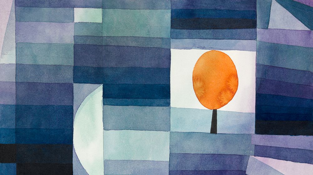 Paul Klee desktop wallpaper, abstract background, The Harbinger of Autumn