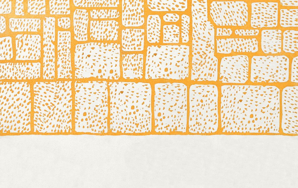 Orange tile pattern background, remixed from artworks by Moriz Jung