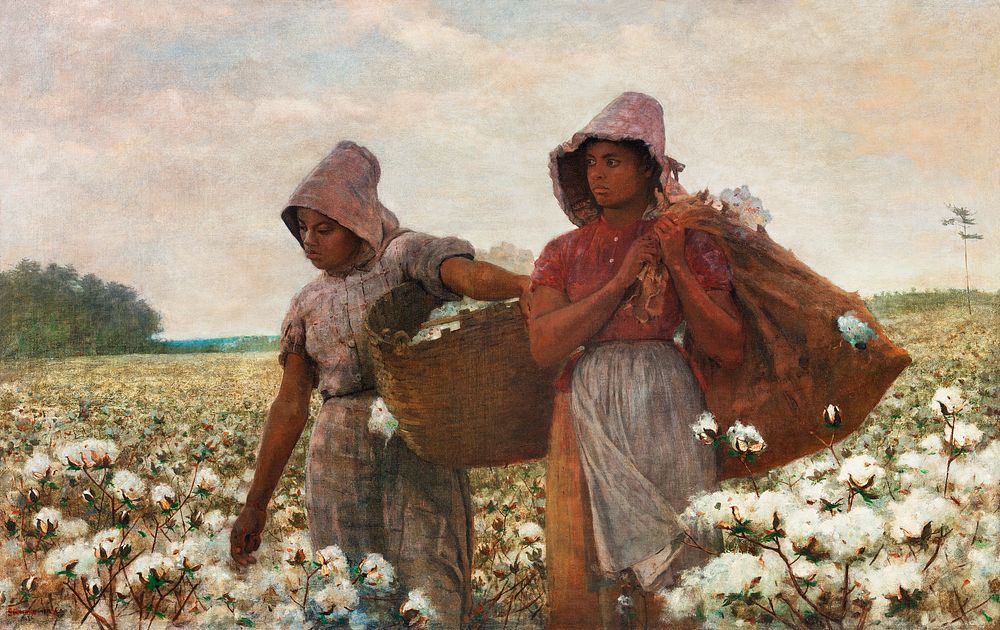 The Cotton Pickers (1876) by Winslow Homer. Original from Los Angeles County Museum of Art. Digitally enhanced by rawpixel.