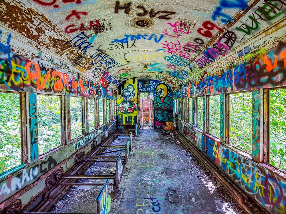 Abandoned passenger train car in Lambertville, New Jersey. Original image from Carol M. Highsmith&rsquo;s America, Library…