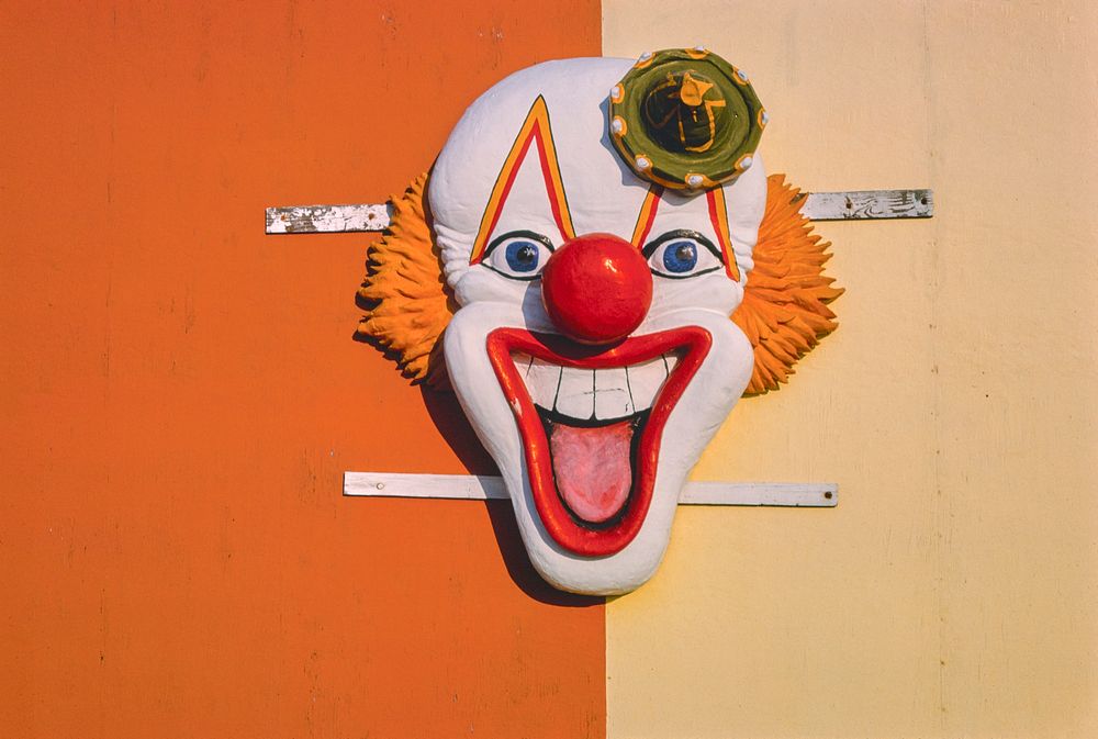 Clown ornament, Seaside Heights, New Jersey (1978) photography in high resolution by John Margolies. Original from the…